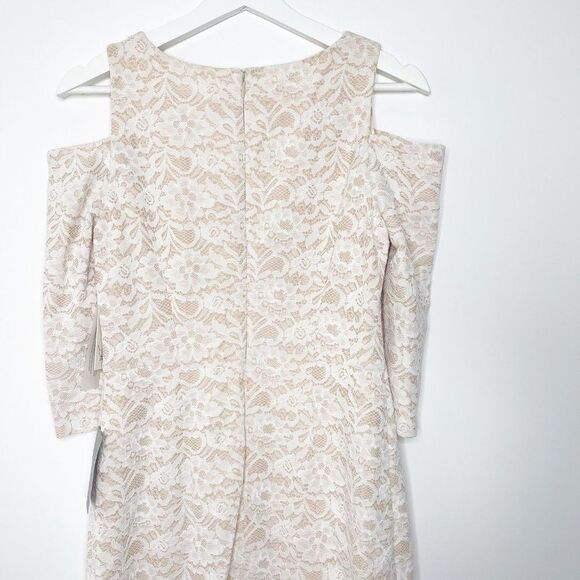 ELIZA J Midi Cold Shoulder Lace Dress - Picture 6 of 9